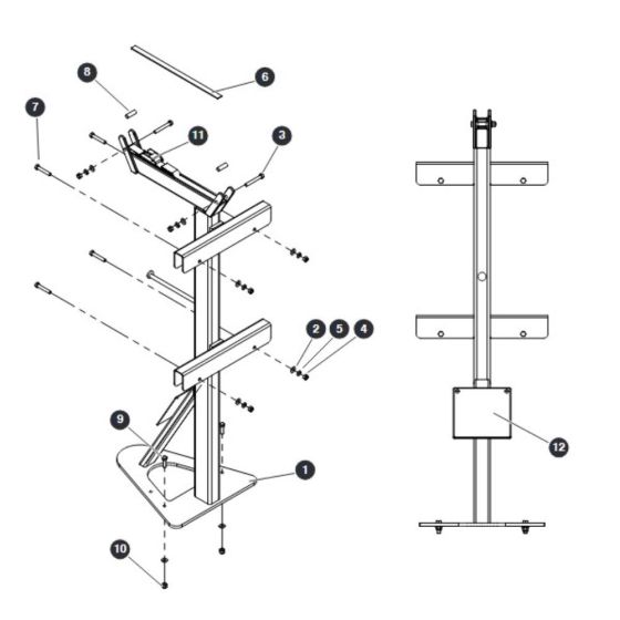 Heavy Duty Pipe Rack for Skyjack SJ9243 RT Scissor Lift