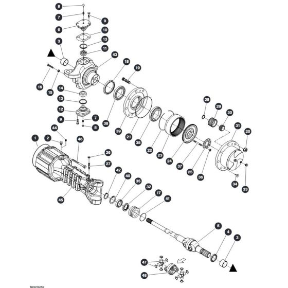 Hub Reduction - Front Axle for Skyjack SJ9243 RT Scissor Lift