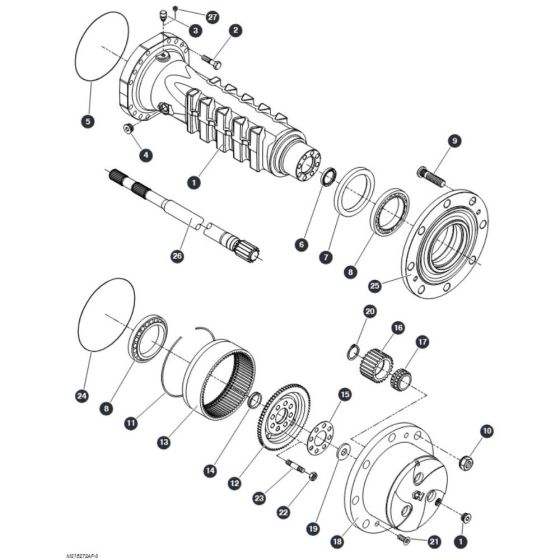 Hub Reduction - Rear Axle for Skyjack SJ9243 RT Scissor Lift