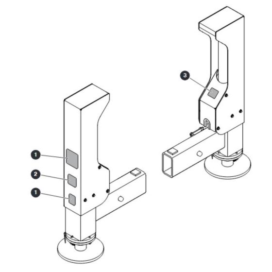 Labels - Outriggers for Skyjack SJ9243 RT Scissor Lift