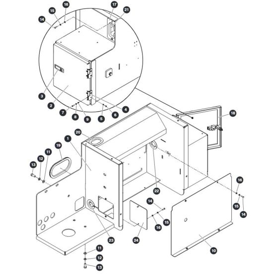 Lateral Bracket - Left Side for Skyjack SJ9243 RT Scissor Lift