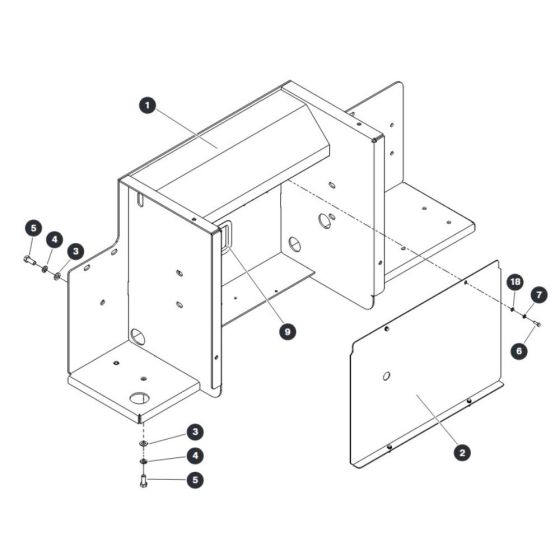 Lateral Bracket - Right Side for Skyjack SJ9243 RT Scissor Lift