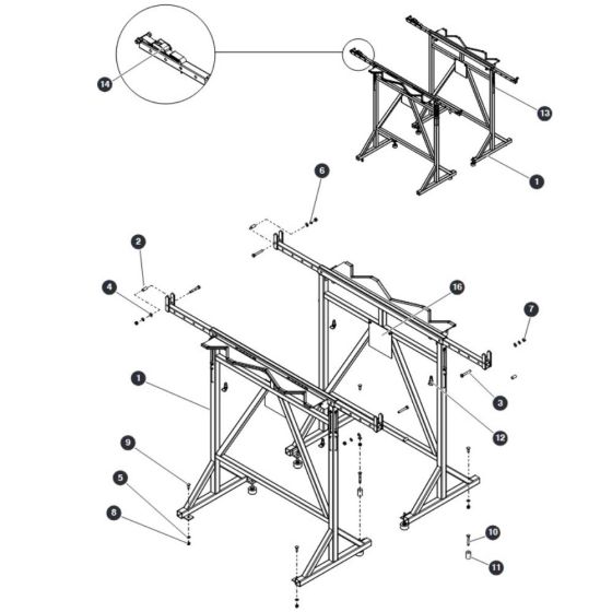 Material Handling Stand for Skyjack SJ9243 RT Scissor Lift