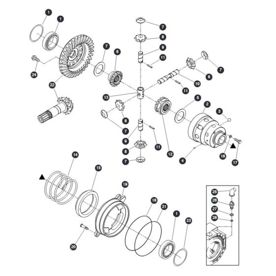 Differential - Rear Axle for Skyjack SJ9253 RT Scissor Lift