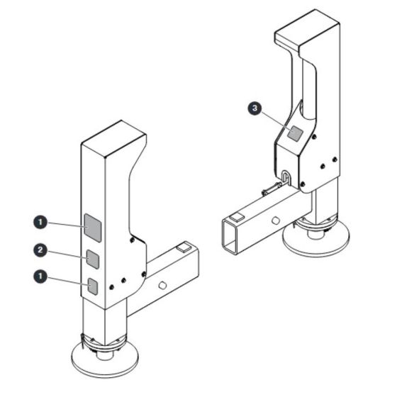 Labels - Outriggers for Skyjack SJ9253 RT Scissor Lift