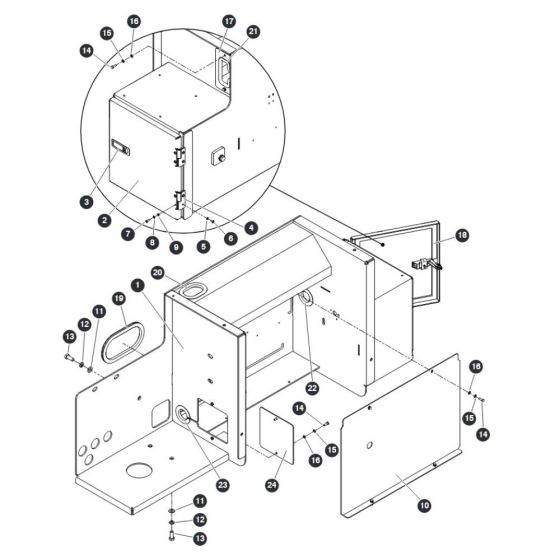Lateral Bracket - Left Side for Skyjack SJ9253 RT Scissor Lift