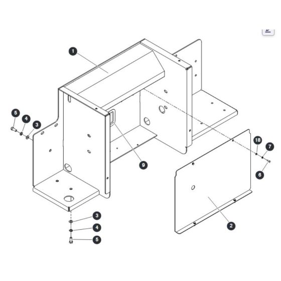 Lateral Bracket - Right Side for Skyjack SJ9253 RT Scissor Lift
