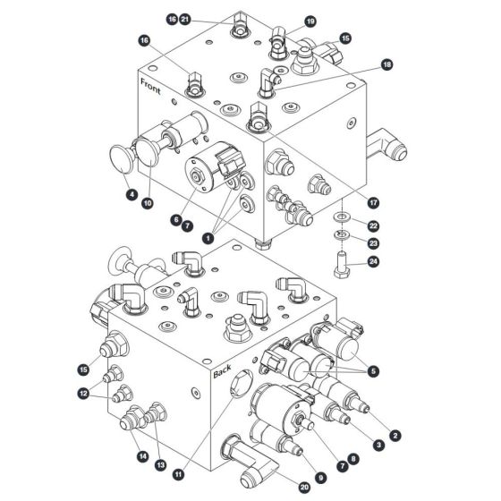 Auxiliary Manifold for Skyjack SJ9664 RT Scissor Lift