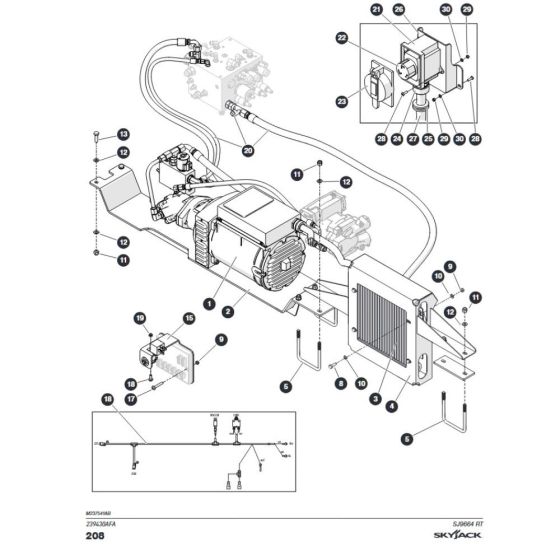 Belt-Driven Generator - 7 5 kW for Skyjack SJ9664 RT Scissor Lift
