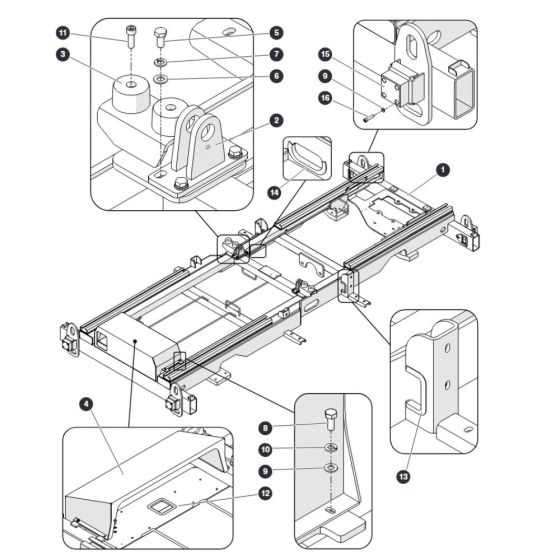 Chassis for Skyjack SJ9664 RT Scissor Lift