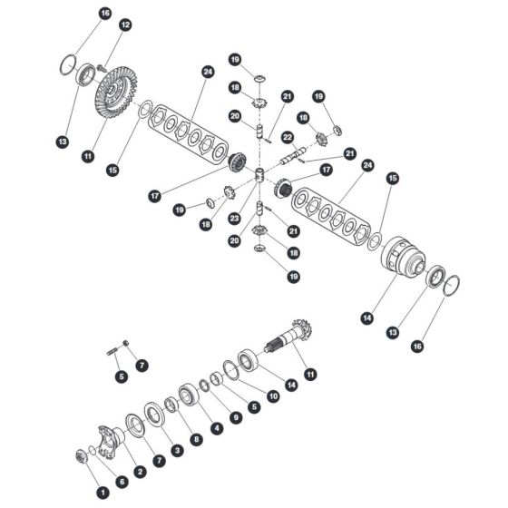 Differential - Front Axle for Skyjack SJ9664 RT Scissor Lift
