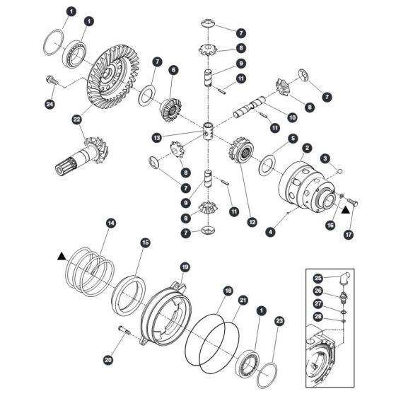 Differential - Rear Axle for Skyjack SJ9664 RT Scissor Lift