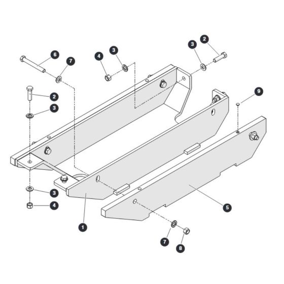 Drive Shaft Guard & Counterweight for Skyjack SJ9664 RT Scissor Lift