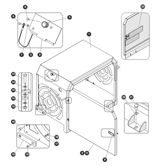 Engine Cover Cage for Skyjack SJ9664 RT Scissor Lift