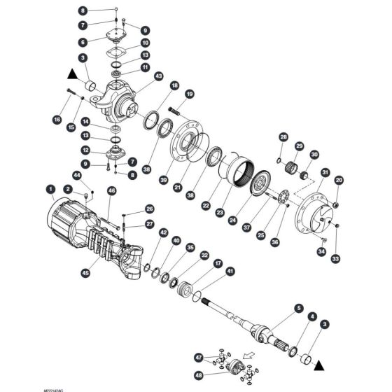 Hub Reduction - Front Axle for Skyjack SJ9664 RT Scissor Lift