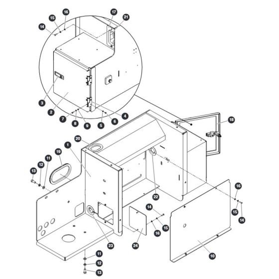Lateral Bracket - Left Side for Skyjack SJ9664 RT Scissor Lift