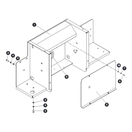 Lateral Bracket - Right Side for Skyjack SJ9664 RT Scissor Lift