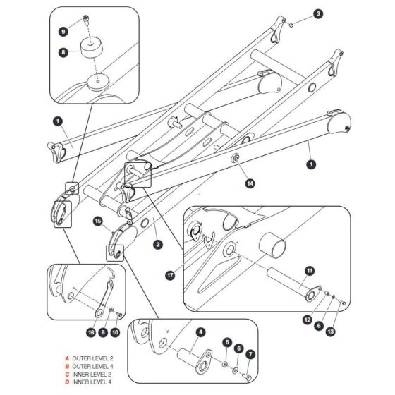 Scissor Level 2/4 for Skyjack SJ9664 RT Scissor Lift