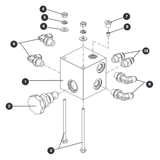 Free-Wheeling Manifold for Skyjack SJIII 3215 (10000996 - 10999999) DC Scissor Lift