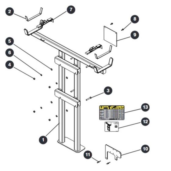 Heavy Duty Pipe Rack Assembly for Skyjack SJIII 3215 (10000996 - 10999999) DC Scissor Lift