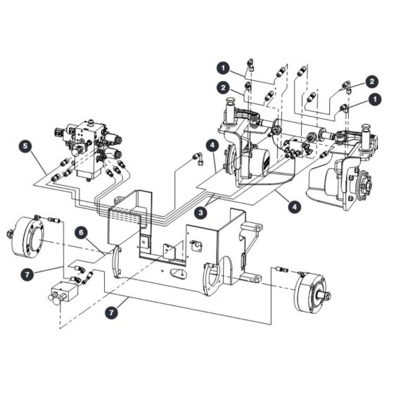 Hydraulic Hose Connections for Skyjack SJIII 3215 (10000996 - 10999999) DC Scissor Lift