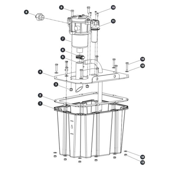 Hydraulic Tank - Plastic Tank for Skyjack SJIII 3215 (10000996 - 10999999) DC Scissor Lift