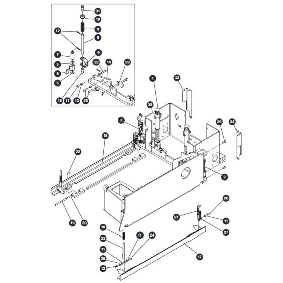 Pothole Protection Device for Skyjack SJIII 3215 (10000996 - 10999999) DC Scissor Lift