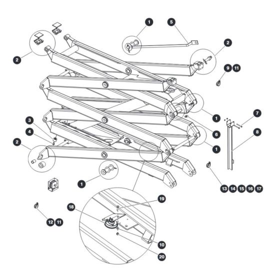 Scissor Stack - Accessories and Hardware for Skyjack SJIII 3215 (10000996 - 10999999) DC Scissor Lift