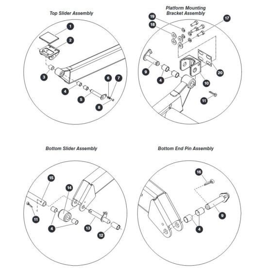 Scissor Stack - Mounting Hardware for Skyjack SJIII 3215 (10000996 - 10999999) DC Scissor Lift