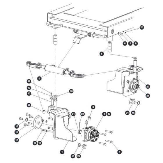 Steer Mechanism for Skyjack SJIII 3215 (10000996 - 10999999) DC Scissor Lift