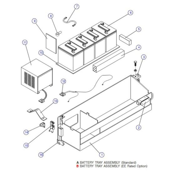 Battery Tray (3220,4620, 4626, 4830, 4832) Assembly for Skyjack SJIII 3220 DC Scissor Lift