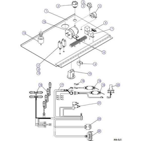 Electrical Panel Assembly for Skyjack SJIII 3220 DC Scissor Lift
