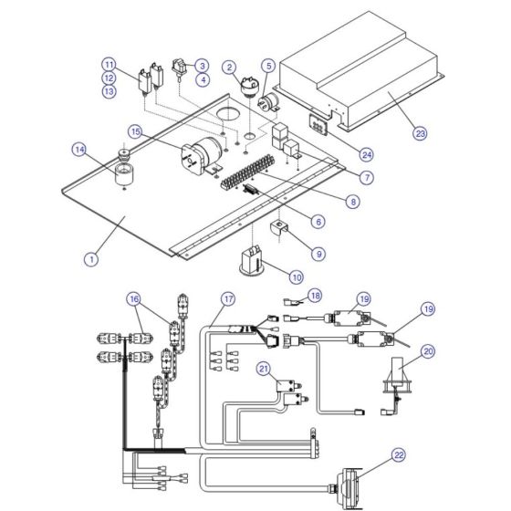 Electrical Panel (EE-Rated) Assembly for Skyjack SJIII 3220 DC Scissor Lift