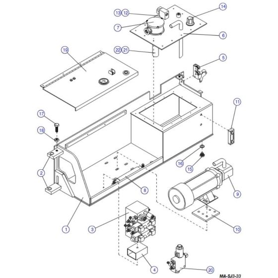 Hydraulic/Electric Tray Assembly for Skyjack SJIII 3220 DC Scissor Lift