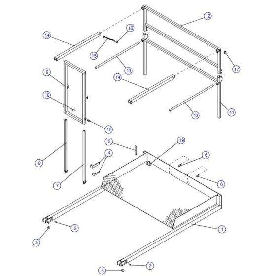 3 FT Manual Extension Platform (Model 6826, 6832) Assembly for Skyjack SJIII 3220 DC Scissor Lift