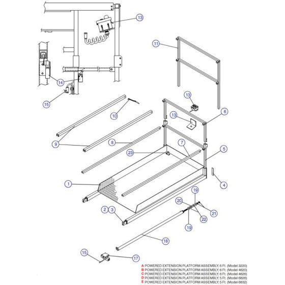 Powered Extension Platform Assembly for Skyjack SJIII 3220 DC Scissor Lift