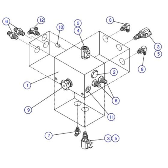 Rear Drive Manifold (3220, 4620, 4626, 4830, 4832) Assembly for Skyjack SJIII 3220 DC Scissor Lift