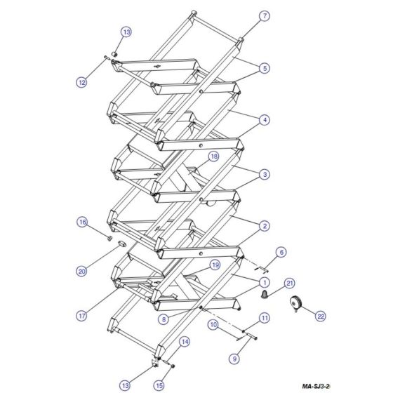 Scissor Arm (Model 4830, 4832) Assembly for Skyjack SJIII 3220 DC Scissor Lift