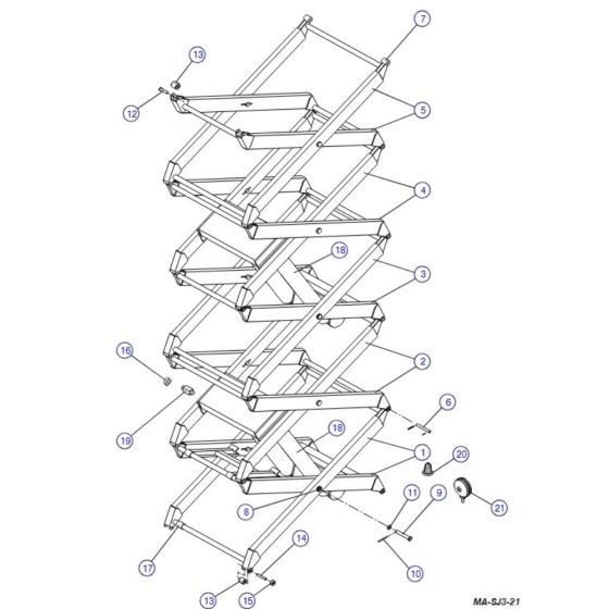 Scissor Arm (Model 6832) Assembly for Skyjack SJIII 3220 DC Scissor Lift