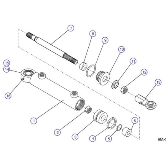 Steer Cylinder Assembly for Skyjack SJIII 3220 DC Scissor Lift
