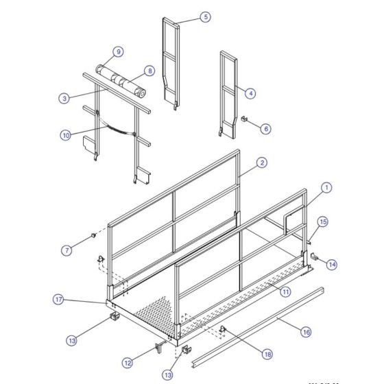 Main Platform and Railings for Skyjack SJIII 4620 (66005 - 66429 700000 - 704418) DC Scissor Lift
