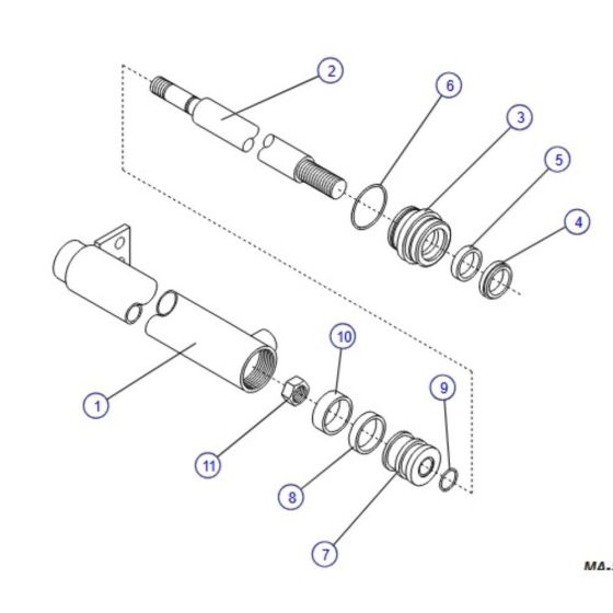Powered Extension Platform Cylinder for Skyjack SJIII 4620 (66005 - 66429 700000 - 704418) DC Scissor Lift