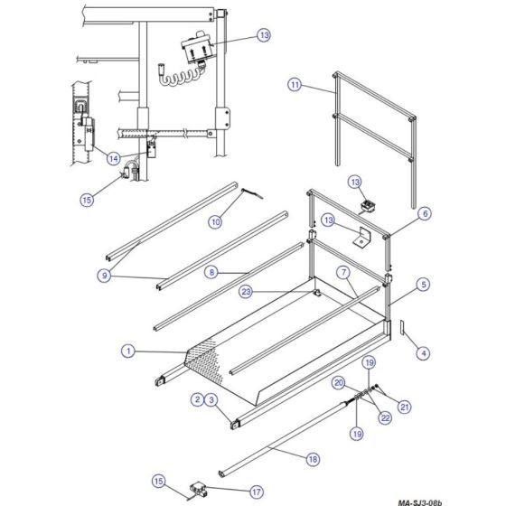 Powered Extension Platform for Skyjack SJIII 4620 (66005 - 66429 700000 - 704418) DC Scissor Lift
