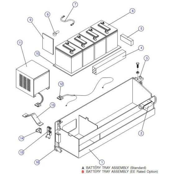 Battery Tray for Skyjack SJIII 4626 (700000 - 704418) DC Scissor Lift