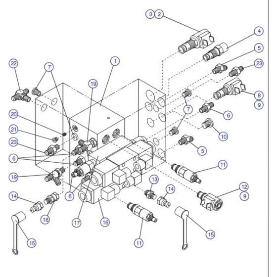 Main Manifold for Skyjack SJIII 4626 (700000 - 704418) DC Scissor Lift