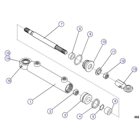 Steer Cylinder for Skyjack SJIII 4626 (700000 - 704418) DC Scissor Lift