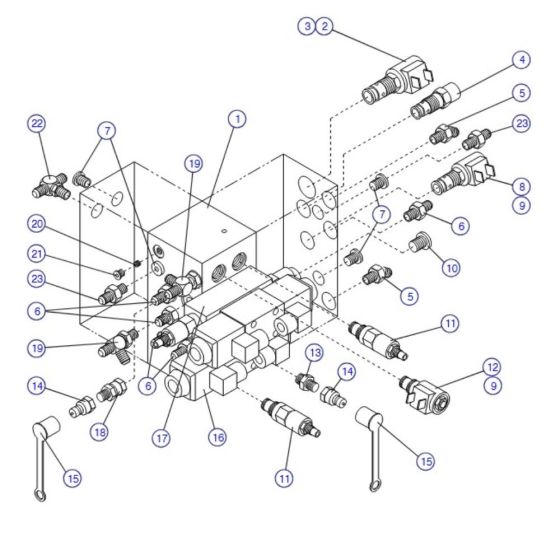 Main Manifold for Skyjack SJIII 4632 DC Scissor Lift