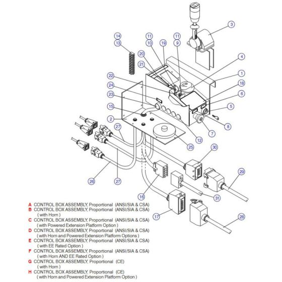 Operators Control Box for Skyjack SJIII 4632 DC Scissor Lift