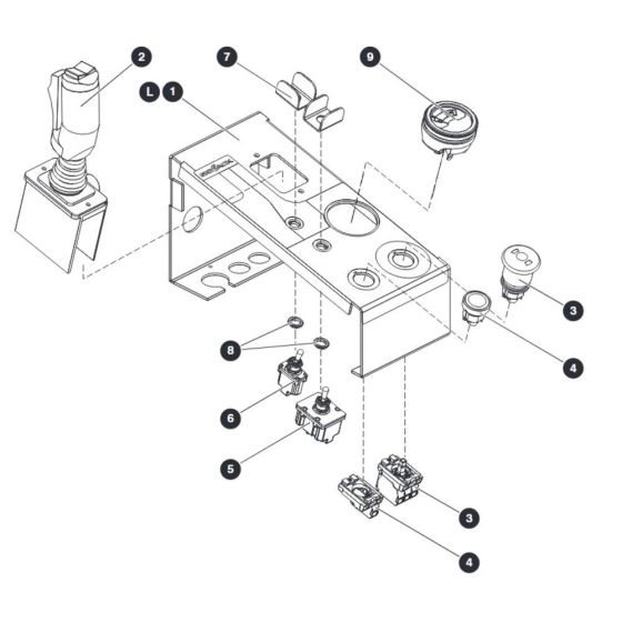 Control Console Assembly for Skyjack SJIII 4740 DC Scissor Lift