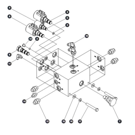 Drive Manifold Assembly for Skyjack SJIII 4740 DC Scissor Lift